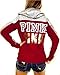 Huiyuzhi Women's Mix Color Long Sleeves Pullover Letters Printed Sweatshirt (L, Wine red-grey)