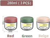 Eidoct 3-Pack 10oz Glass Jar with Leakproof Screw Lid - Multi-Colored view 2