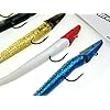 5Pcs-12cm-22g-34oz-QualyQualy-Sinking-Pencil-Shaped-Glow-Jig-Head-Soft-Fishing-Lure-Bait-with-Hooks