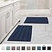 H.VERSAILTEX Bath Rugs 2 Piece Set for Bathroom Non Slip Thick Chenille Bath Rugs Mats Water Absorbent Ultra Soft Fluffy Shag Rugs Machine Washable (2 Pack 17