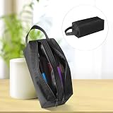 hoinya Large Pencil Case Boys Girls Canvas 2 Compartments Storage Bag Organizer view 4