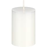 Mega Candles 1 pc Unscented Solid White Pillar Candles, Hand Poured Premium Wax Candle 2 Inch x 3 Inch, Home Décor, Spas, Weddings, Occasions, Party, Centerpieces, Holidays, Vigils, Prayers