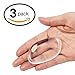 3 Pack Silicone Makeup Sponge - Clear Silisponge Cosmetic Puff Pad - Liquid/Gel Foundation, Highlighter, Make Up, Concealer, Primer & BB Cream Applicator - Three Piece Beauty Blender Make-Up Contour