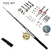 55 Inch Pen Fishing Rods with Fly Reel Combos Pocket Size Fishing Pole Full Kit