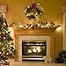 MAOYUE Christmas Wreath Outdoor Christmas Wreaths with Lights Tartan Pre-lit Holiday Wreath with Red Berries, Pine Cones, Battery Operated Christmas Decorations for Indoor, Window, Front Door