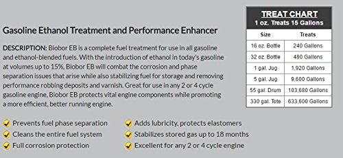 Biobor EB, Ethanol Buster and Performance Enhancer Gasoline Treatment, 16 oz