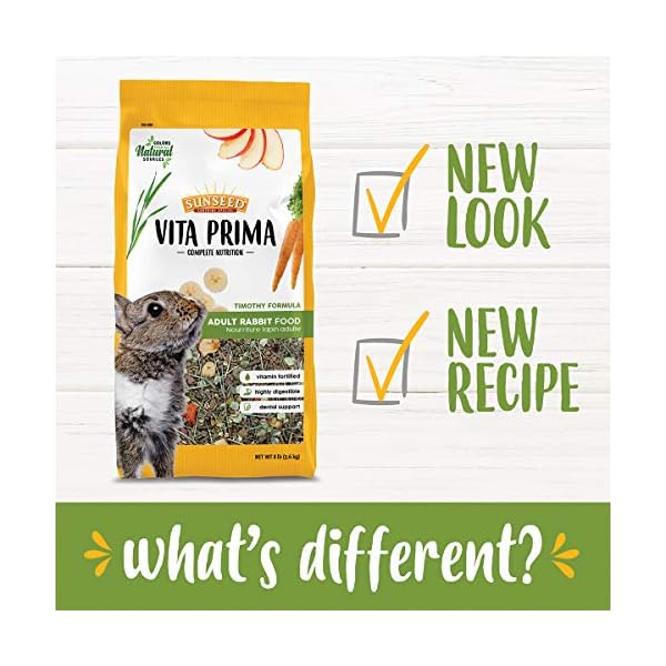 Sunseed Vita Prima Complete Nutrition Adult Rabbit Food, 8 LBS, Model