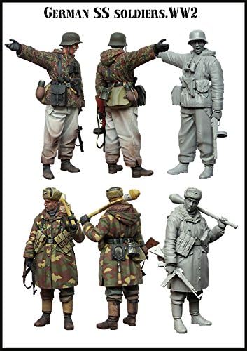 Evolution Miniatures 1:35 WWII German SS Soldiers 2 Resin Figures Kit #EM-35112
