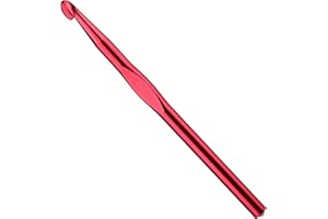 IUUIDU 8mm Aluminum Crochet Hook, Smooth Crochet Needles, Knitting Needles for Yarn Craft, Great Handmade DIY Present for Friends, Random Color