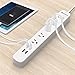 BC Master Power Strip with USB, 1250W Safety Surge Protector Power Strip with 4 Outlets & 20W 4 USB Charging Ports for Samsung Galaxy S7 Edge/Note, iPhone 6s / 7 Plus, and Tablets