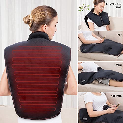 Snailax Heating Pad for Neck and Shoulders,Large Heating Pads for Back