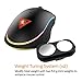 GAMDIAS Optical Gaming Mouse with Double RGB Streaming Light, HERA Software Supported, 8 Programmable keys, adjustable 1200 up to 7000 DPI, Weight Tunning System (ZEUS M1)