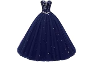 Likedpage Women's Sweetheart Ball Gown Tulle Quinceanera Dresses Prom Dress