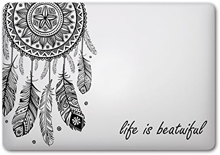iCasso Dream Catcher Removable Vinyl Decal Sticker Skin for Apple Macbook Pro Air Mac 13" inch / Unibody 13 Inch Laptop (beautiful life)