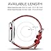 Fullmosa Leather Bands Compatible with Apple Watch Band 41mm 40mm 38mm 42mm 44mm 45mm 46mm 49mm Women Men for iWatch Series 11/10/9/8/7/6/5/4/3/2/1,Ultra3/2/1,SE3/2/1, 42mm 41mm 40mm 38mm, Red/Silver