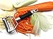 AwsumPlanet Premium Ultra Sharp Stainless Steel Dual Julienne Peeler and Vegetable Peeler with Cleaning Brush, Comfortable Handle for Good Grips, Potato Peeler Fruit Peeler