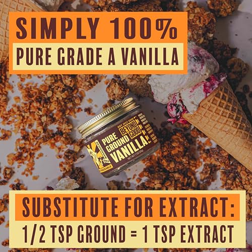 Organic Pure Ground Vanilla Powder | Pure Madagascar Grade A for Bakers, Chefs, Ice Cream Makers, and Home Cooks | Beyond Good Vanilla