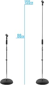 Tiger MCA14-CM Adjustable Microphone Stand Chrome with Heavy Base view 4