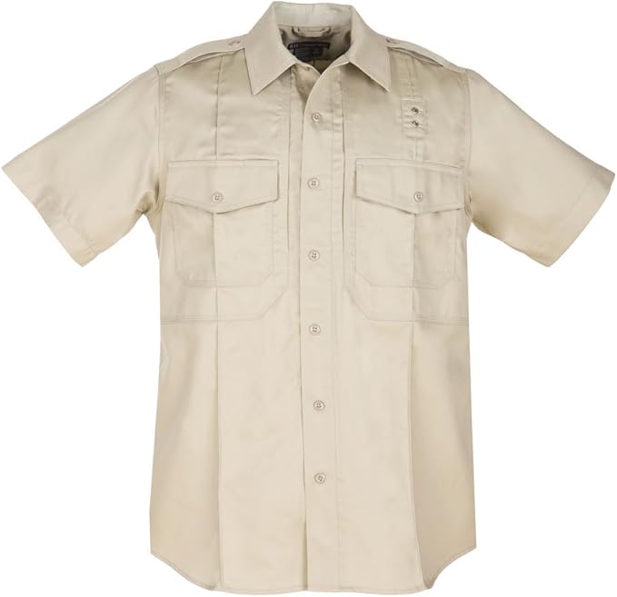 short sleeve tan shirt