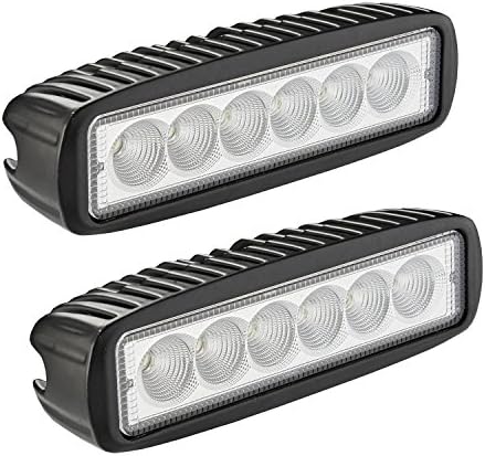 LED Light Bar, SOLCO Light 2x 18W Flood Work Light Strip, Jeep Off-road Light Bar, Driving Fog Light IP67 Waterproof for Off-road, Truck, Car, ATV, SUV, Jeep