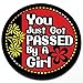 Artistic Reflection You Just Got Passed by A Girl - Magnetic Grill Badge for Mini Cooper
