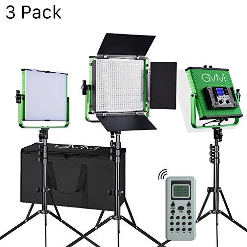 GVM-520S-Master-Series-Video-Lighting-Kit-with-Memory-Button-Function-and-Wireless-Remote-Control-CRI97-3200-5600k-Photography-Lighting-for-Studio-Portrait-Shooting-Interview-Video-Tracking