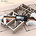 GlowGeek Electronic Digital Caliper Inch/Metric/Fractions Conversion 0-6 Inch/150 mm Stainless Steel Body Orange/Black Extra Large LCD Screen Auto Off Featured Measuring Tool