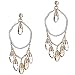 vesfashion Jewelry 3.8" Crystal Hoop Earrings Dangle Earrings Gold Hoop Earrings 18k Gold Earrings for Women Gold dangle earrings for Teen Girls Drop Earrings Gold KY008