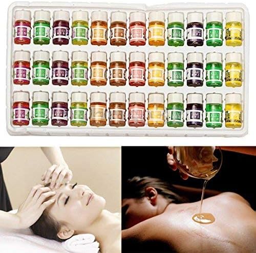 Iktu Essential Oil Set, (36 x 3mL) Pawaca 100% Pure and Therapeutic Grade Difusser Essential Oil Kit, Aromatherapy Oils Gift for Yoga Stress Relief Air Purification Daily Living