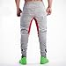 FLYFIREFLY Men's Gym Sport Pants Bodybuilding Workout Running Jogger Gray