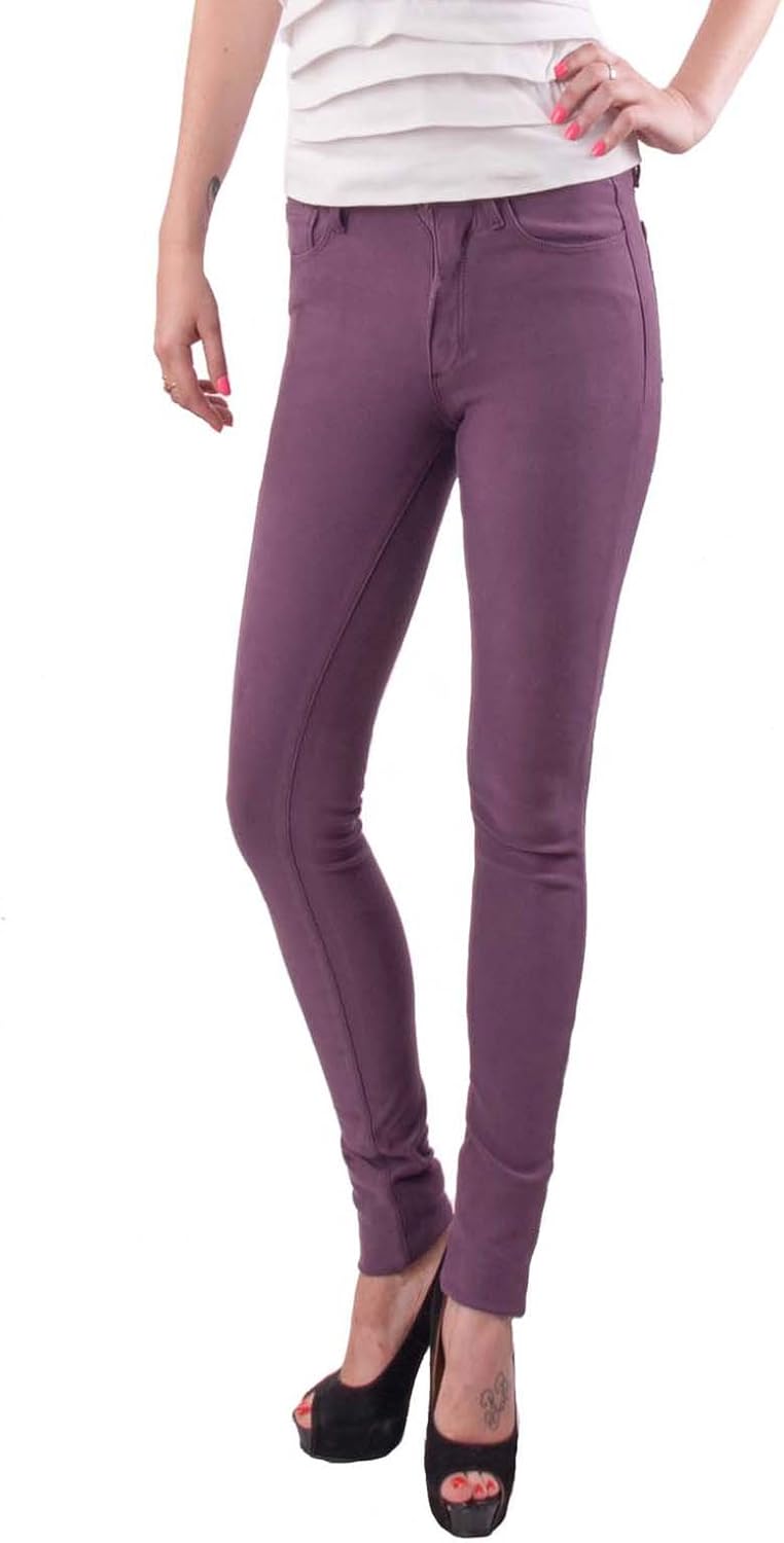 purple stretch jeans