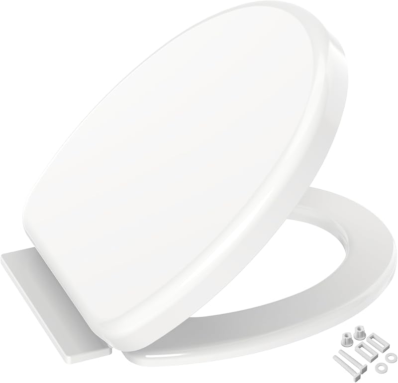 ZENO Oval Soft Close Toilet Seat Quick Release Metal Hinges Easy Clean White UF