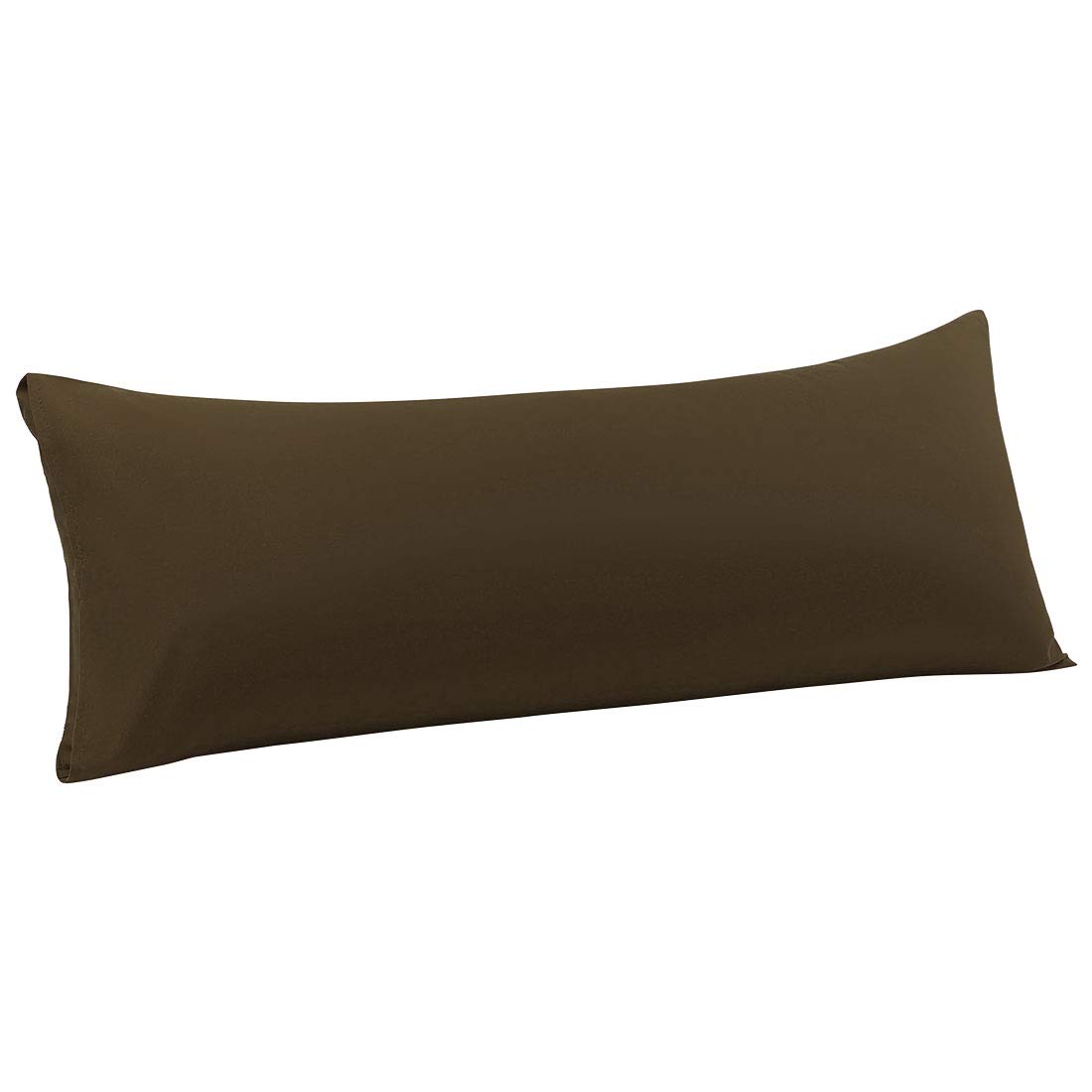 PiccoCasa Body Pillow Cover with Envelope Closure, Pillow Case for Long Bolster Pillow, Soft 110 Gsm Microfiber Body Pillow Covers Brown Body(51cmx140cm)