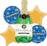 Anagram International Champagne Bottle Bouquet, Multicolor