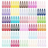 TTBD Multicolor non-slip Barrettes, 120Pcs Metal Snap Hair Clips, 30 Colors Snap Hair Clips for Kids,Girls and Women (2 inch)
