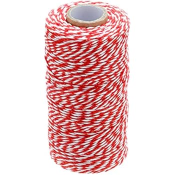 Amazon Com Bakers Twine 240 Yards 4 Ply Cotton Red White
