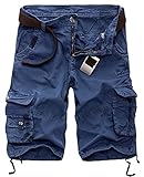 KIWEN® Men's Muti-Pocket Cargo Shorts Slim Fit(No Belt)