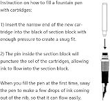 erofa Hongdian Fountain Pen Ink Cartridges Black 30 Pack 3.4 mm Bore view 4