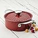 Rachael Ray Cucina Nonstick Casserole Dish/ Casserole Pan with Lid - 2.5 Quart, Cranberry Red
