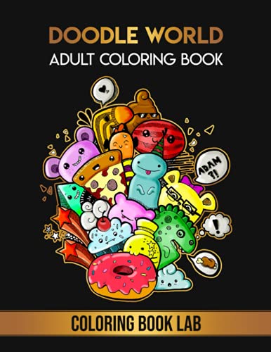 30 Doodle World Adult Coloring Book: Adult Coloring Book (The Peaceful Adult Coloring Book)