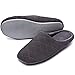 Men's Comfort Quilted Cotton Memory Foam House Slippers Slip On House Shoes (Large / 11-12 D(M) US, Dark Gray)