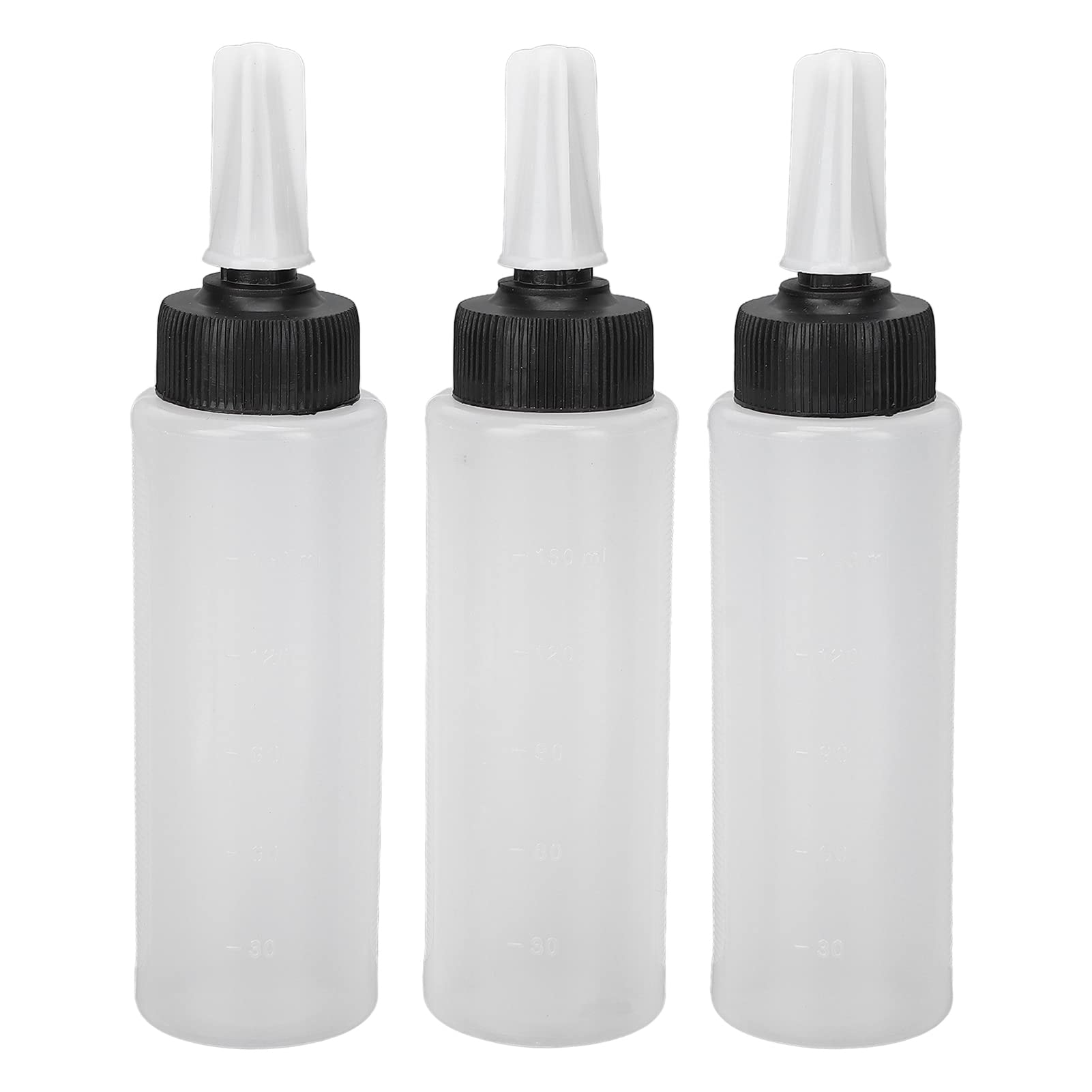 3pcs Hair Color Shampoo Applicator Bottle Refillable Hair Salon Squeeze Bottle with Cover Refillable Container for Salon and Home Use