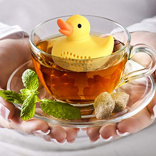 Elinala Teeei, Teesieb, 2PCS Silikon Creative Duck Shaped Loose Tea Filter für die Zubereitung von Tee – Bild 7