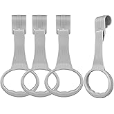 Awleynz 4Pcs Baby Playpen Pull up Rings, Pull up Rings for Play Pen, Playpen Accessories for Help Stand Up Walking Training Tool Newborn (Grey)