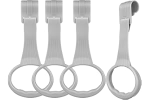 Awleynz 4Pcs Baby Playpen Pull up Rings, Pull up Rings for Play Pen, Playpen Accessories for Help Stand Up Walking Training Tool Newborn (Grey)