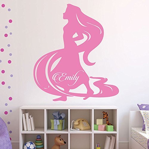 Disney Tangled Princess Rapunzel Vinyl Wall Decals - Personalized, Little Girls Room, Disney Princess Party, Baby Girl Nursery, Princess Birthday Party, Playroom Decor, Furniture Decals