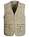 Alipolo Mutifunctional Fishing Vest,Athletic Outdoor Photo Journalist Hunting Travels Jacket Khaki US XXXL/Label 7XL