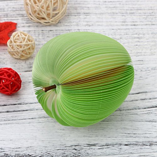 Fruit Memo Pad,SMYTShop Fruit Sticky Notes,Cute Sticky Notes Post it Creative DIY Fruit Memo Pads Kawaii Stickers Paper Korean Stationery Office Papelaria Supplies (Green Apple)