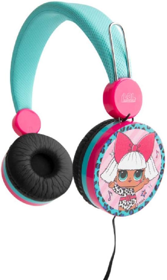 L.O.L Surprise! Kids Headphones for Girls HP1-01136 - Volume Limiting Over-Ear 3.5mm Stereo Jack, Volume Limiting Technology, Cushioned Ear Cups and Headband for Maximized Comfort, Pink