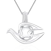 LGSY 925 Sterling Silver Dove Cage Pendants Crafting Charm for DIY Necklace Bracelet Jewelry Making